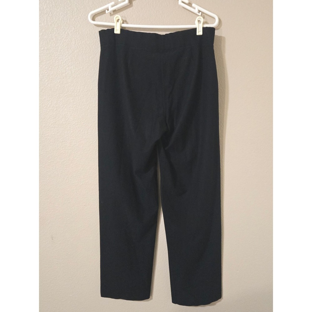 Eileen Fisher Black Stretch Jersey Knit Straight Leg Pull On Pants Womens Small - Picture 3 of 3